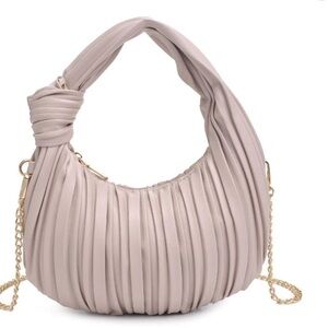 URBAN EXPRESSIONS  Fawna - Pleated Crossbody IN Oatmeal NWT